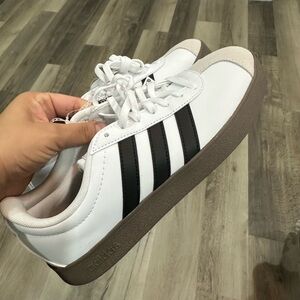 Adidas Women's White and Black Sneakers